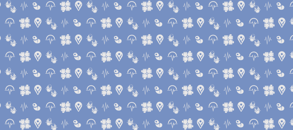 background with healthcare related symbols