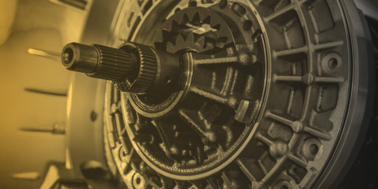 Close up shot of mechanical flywheel