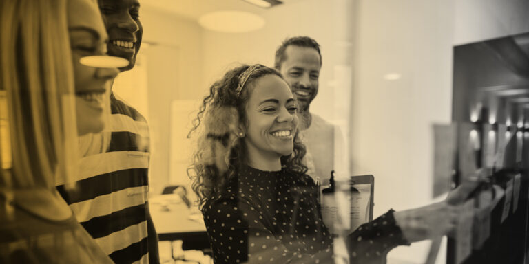 Team meets for communication strategy meeting